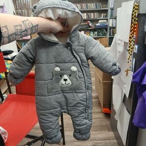Wonder Nation Gray Baby Snowsuit